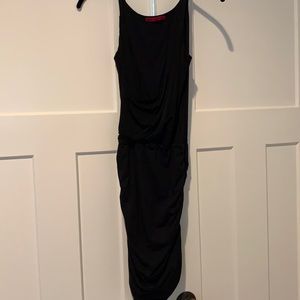 Black mini dress. Mixed material size small